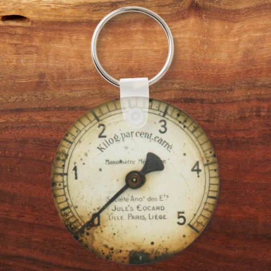 oude oliedrukmeter / instrument / wijzerplaat / me sleutelhanger (Voorkant)