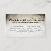 oude olieverandering - troutekaart klantenkaartje (Achterkant)