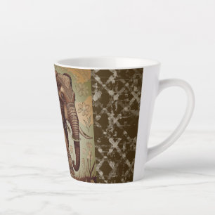 Oude Olifant , Antieke Olifant, Beigie Bruin Latte Mok