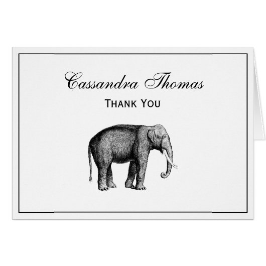 Oude Olifant Tekening (Voorkant Horizontaal)