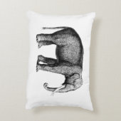 Oude Olifant Tekening Accent Kussen (Achterkant (Verticaal))