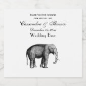 Oude Olifant Tekening Bier Etiket (Enkel label)
