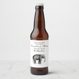 Oude Olifant Tekening Bier Etiket