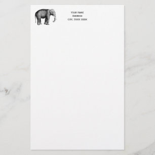 Oude Olifant Tekening Briefpapier