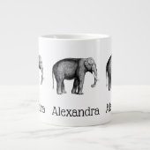 Oude Olifant Tekening Grote Koffiekop (Voorkant)