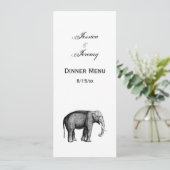 Oude olifant tekening kaart (Staand voorkant)