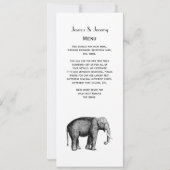 Oude olifant tekening kaart (Achterkant)