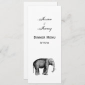 Oude olifant tekening kaart (Voorkant / Achterkant)