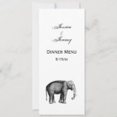 Oude olifant tekening kaart (Voorkant)