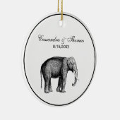 Oude Olifant Tekening Keramisch Ornament (Rechts)
