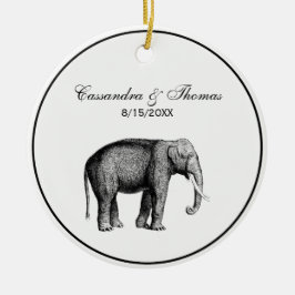 Oude Olifant Tekening Keramisch Ornament