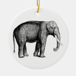 Oude Olifant Tekening Keramisch Ornament
