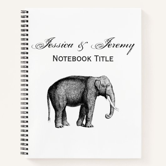 Oude Olifant Tekening Notitieboek (Voorkant)