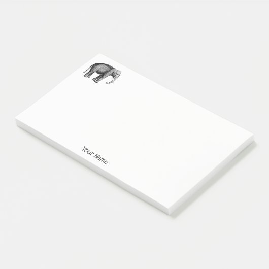 Oude Olifant Tekening Post-it® Notes (Schuin)