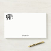 Oude Olifant Tekening Post-it® Notes (Op bureau)