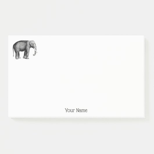 Oude Olifant Tekening Post-it® Notes (Voorkant)