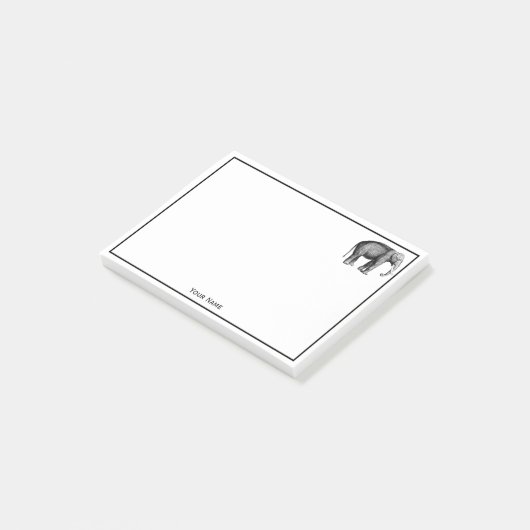Oude Olifant Tekening Post-it® Notes (Schuin)