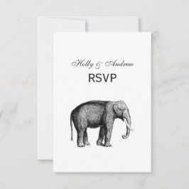Oude Olifant Tekening RSVP Kaartje