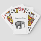 Oude olifant tekening speelkaarten (Achterkant)