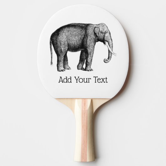Oude Olifant Tekening Tafeltennisbatje (Voorkant)