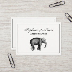 Oude Olifant Tekening Visitekaartje