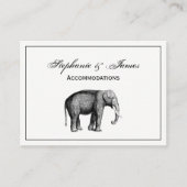 Oude Olifant Tekening Visitekaartje (Voorkant)