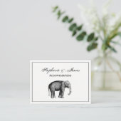Oude Olifant Tekening Visitekaartje (Staand voorkant)