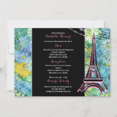 oude olifantentoren Parijs met massaal Quinceañer Kaart (Achterkant)