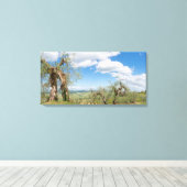 Oude olijfbomen in een landschap in Toscane Canvas Afdruk (Insitu (Houten vloer))