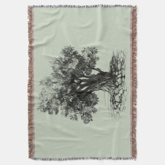 Oude olijfboom deken (Voorkant Verticaal)