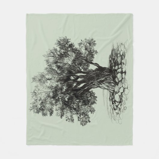 Oude olijfboom fleece deken (Voorkant)