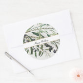 Oude Olijftak Prettig Kerstfeest Ronde Sticker (Envelop)