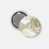 Oude Olympia Ruïnes Schetsmagneet  Decor Magneet (Voorkant / Achterkant)