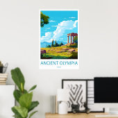 Oude Olympia Vintage Reisposter Ski Nationaal Poster (Thuiskantoor)