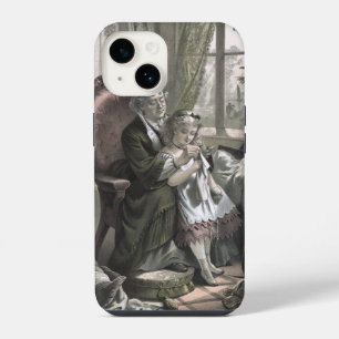 Oude oma leert kleindochter breien iPhone 14 hoesje
