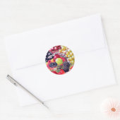 Oude oma's zelfgemaakte fruitbessenjam ronde sticker (Envelop)