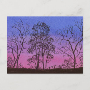 Oude omheining briefkaart