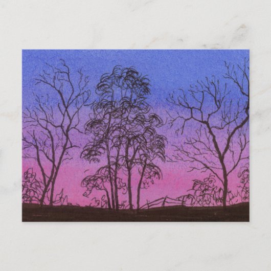 Oude omheining briefkaart (Voorkant)