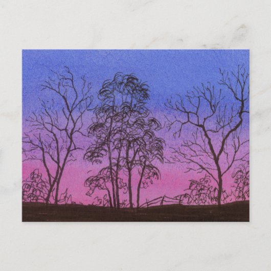 Oude omheining briefkaart (Voorkant)