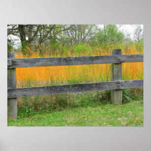 Oude omheining poster