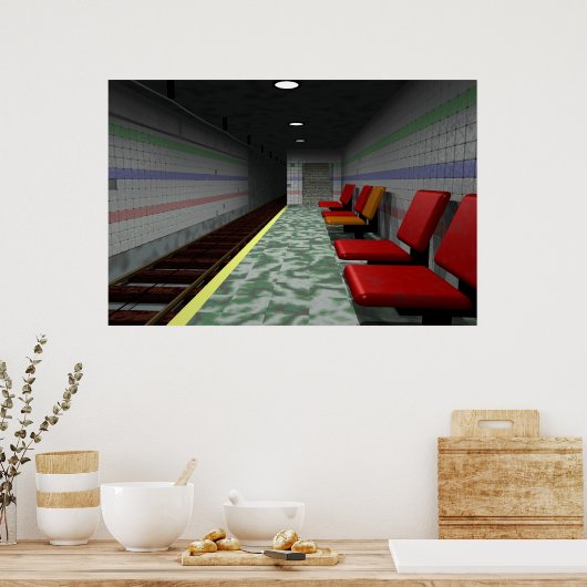 Oude ondergrondse post poster (Keuken)