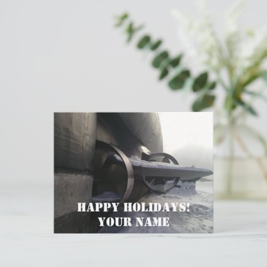 Oude onderzeeër briefkaart (Staand voorkant)