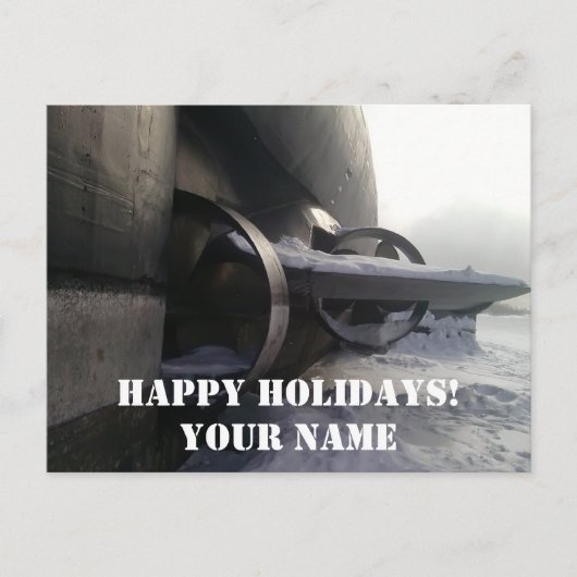 Oude onderzeeër briefkaart (Voorkant)