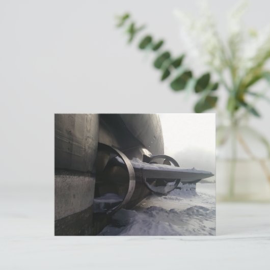 Oude onderzeeër briefkaart (Staand voorkant)