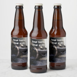 Oude onderzeeër in de sneeuw bier etiket