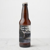 Oude onderzeeër in de sneeuw bier etiket (Voorkant)