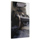 Oude onderzeeër in de sneeuw klembord (Rechts)