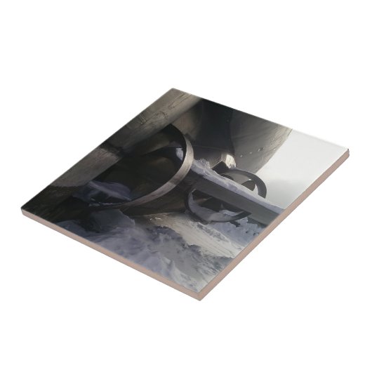 Oude onderzeeër tegeltje (Zijkant)