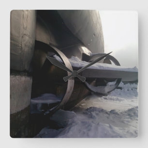 Oude onderzeeër vierkante klok