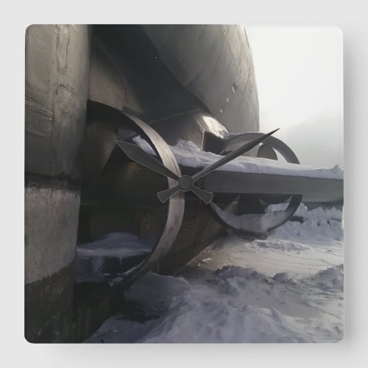 Oude onderzeeër vierkante klok (Voorkant)